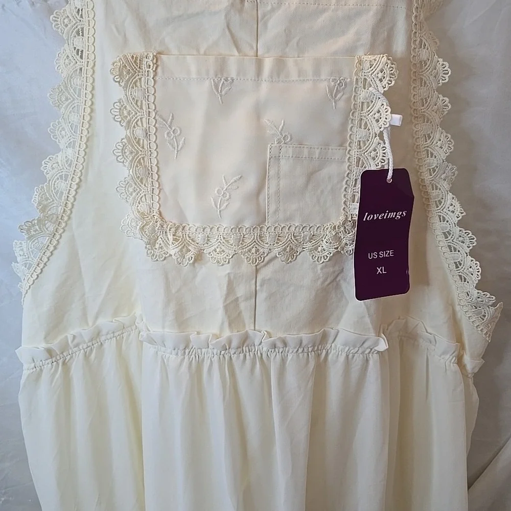 Overall Boho Cream Maxi Dress - Picture 4 of 16